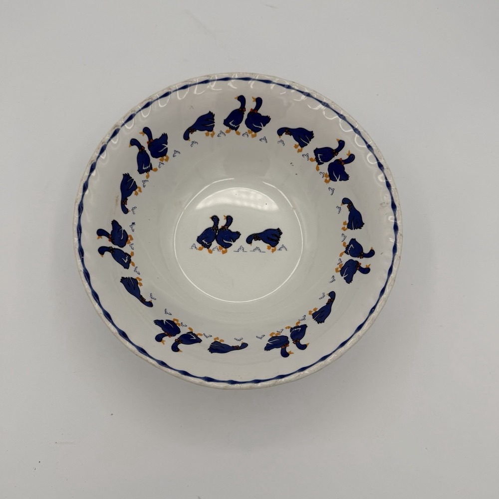 Hankook Blue Geese Cereal Bowl Replacement Country Cottagecore
